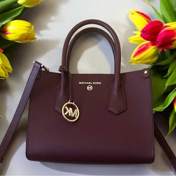 Michael Kors Burgundy Handbag, Crossbody, Shoulder bag or Satchel. - Picture 1 of 15